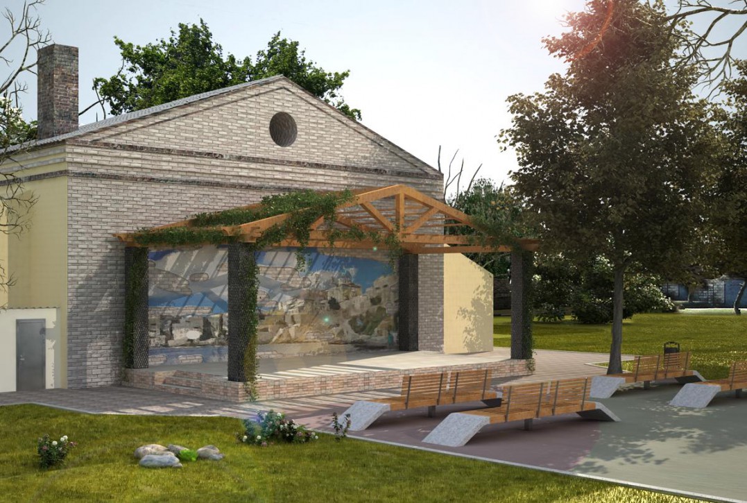 Сквер Сквер в 3d max vray зображення