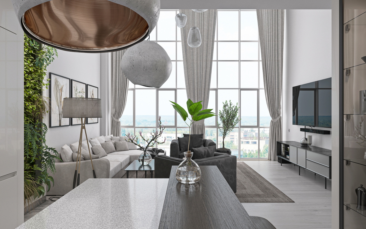 Penthouse S318 in 3d max corona render Bild