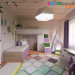 Children's bedroom in 3d max corona render image