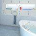 Bagno blu in Maya vray immagine