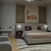 Chambre à coucher dans un style moderne dans 3d max corona render image