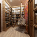 imagen de Biblioteca en 3d max vray