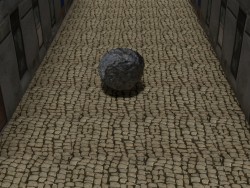 a stone on a street
