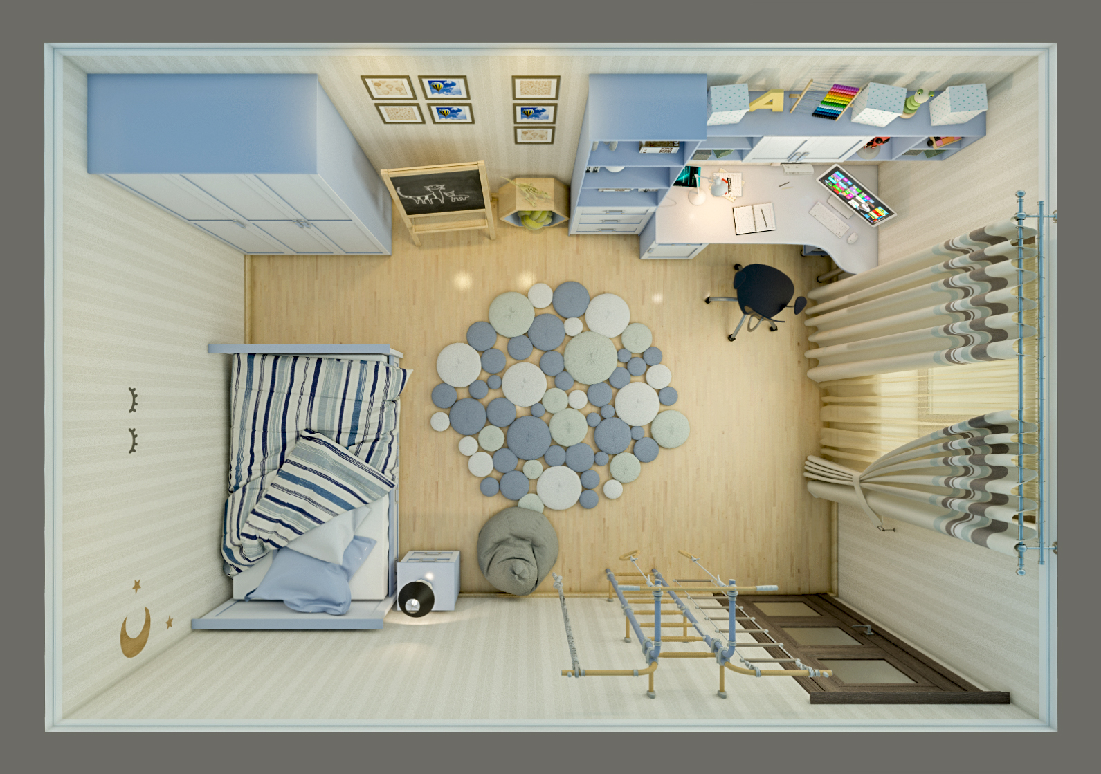 Дитяча кімната в 3d max vray 3.0 зображення