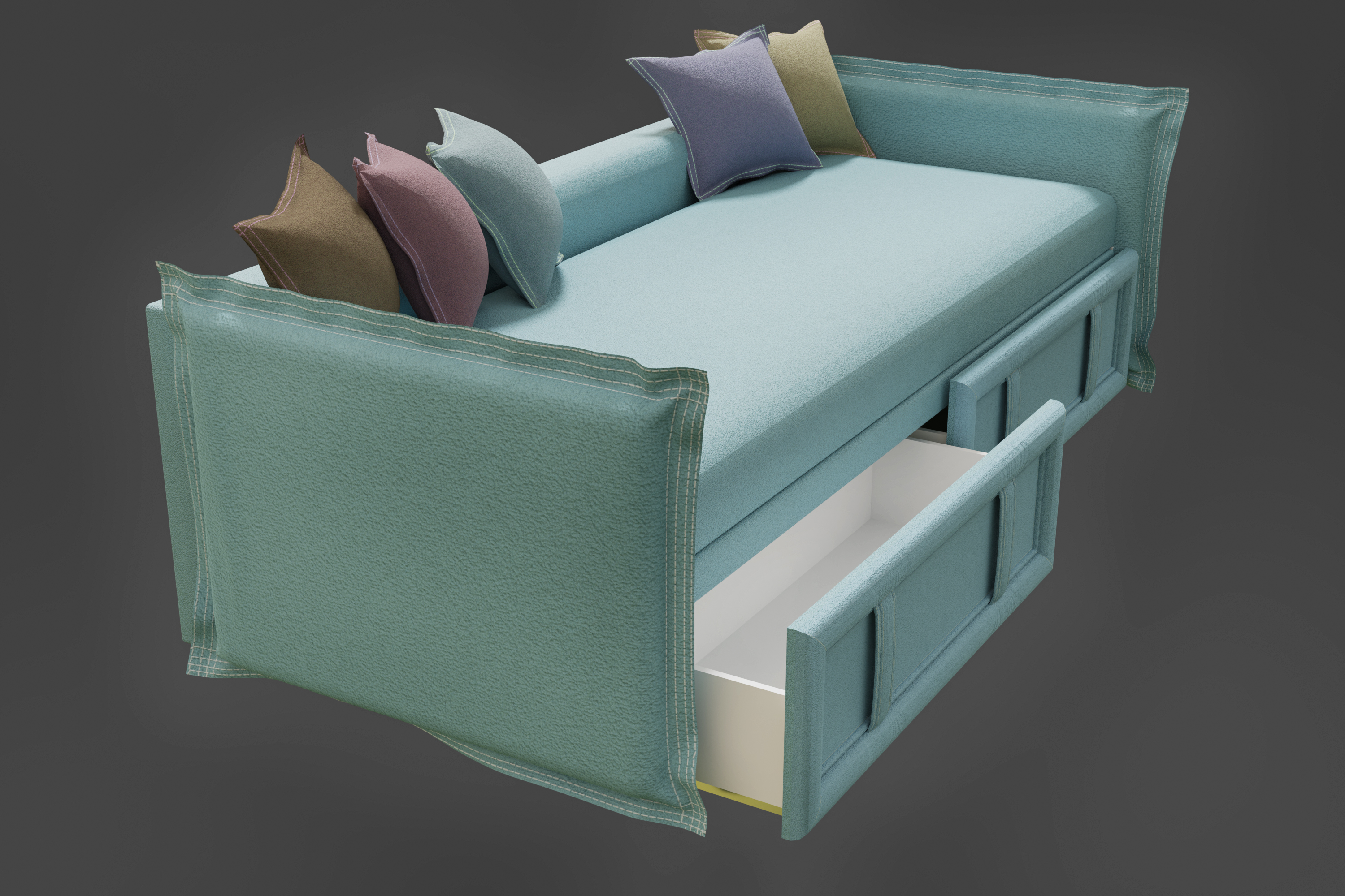 Sofa in Blender cycles render Bild