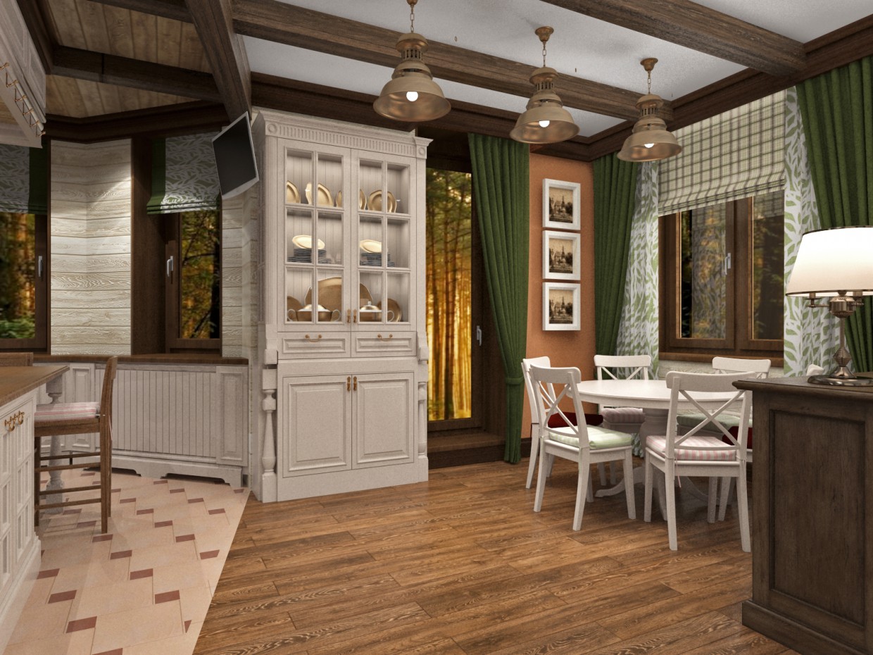 Kitchen-Living país-Provence) imagen de Kitchen-Living país-Provence) en 3d max vray