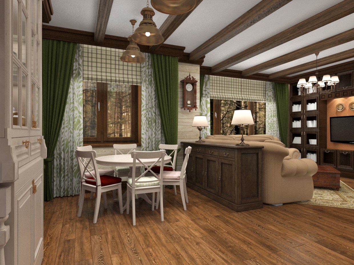 Kitchen-Living país-Provence) imagen de Kitchen-Living país-Provence) en 3d max vray