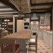 Kitchen-Living país-Provence) em 3d max vray imagem
