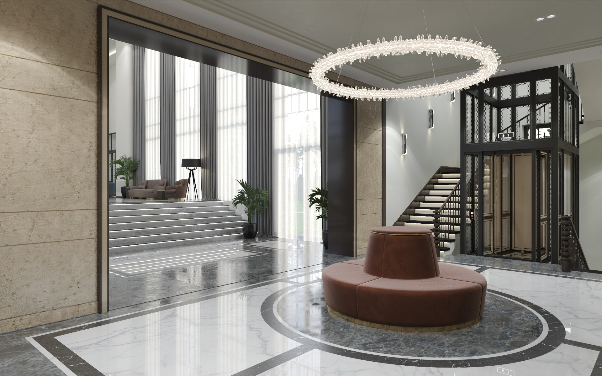 Entry group.. in 3d max corona render image