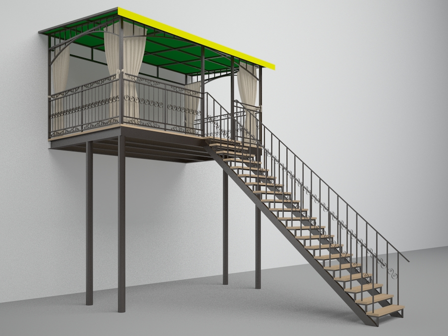 Balcony Balcony in 3d max vray 2.5 image
