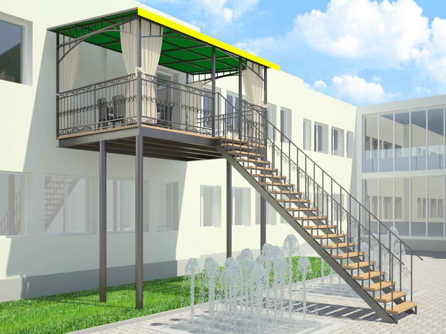 Balcony Balcony in 3d max vray 2.5 image