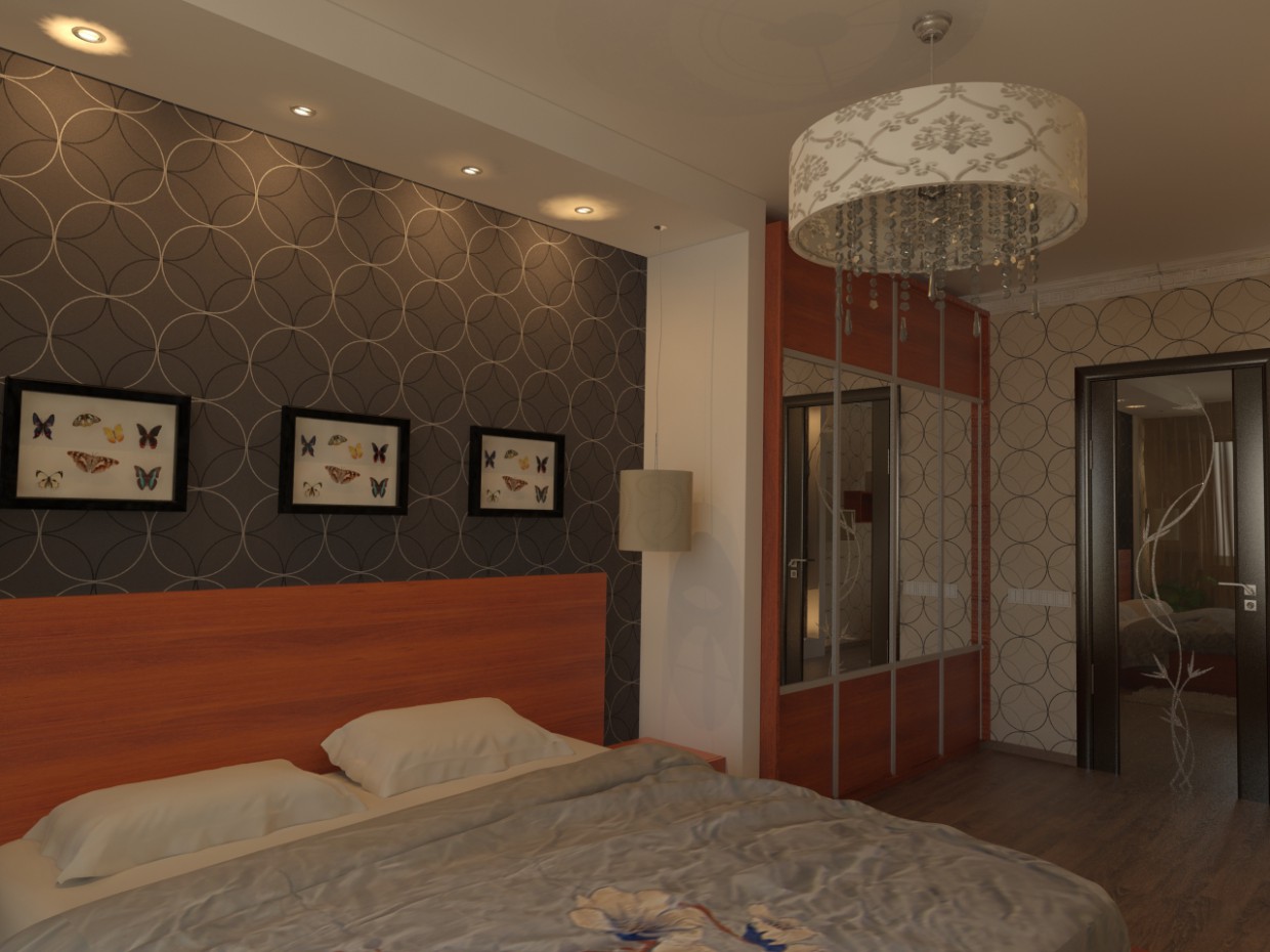 спальня спальня в 3d max vray изображение