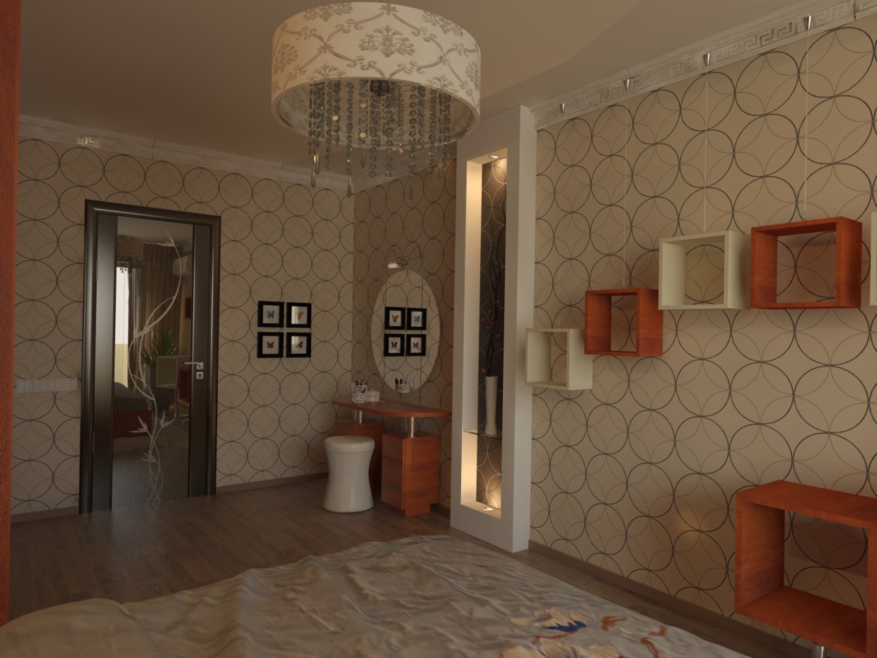 спальня спальня в 3d max vray изображение