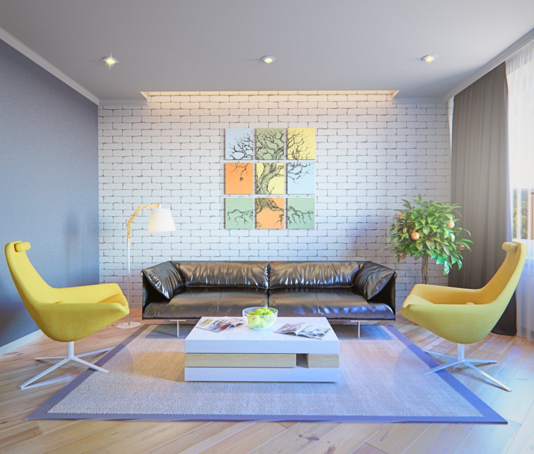 Design living room Design living room in 3d max corona render image