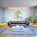 Tasarım oturma odası in 3d max corona render resim
