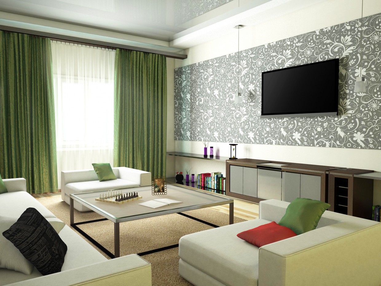 imagen de Interior sala de estar en 3d max vray