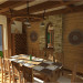 imagen de El salón de diseño de interiores en una casa de huéspedes de verano en 3d max vray
