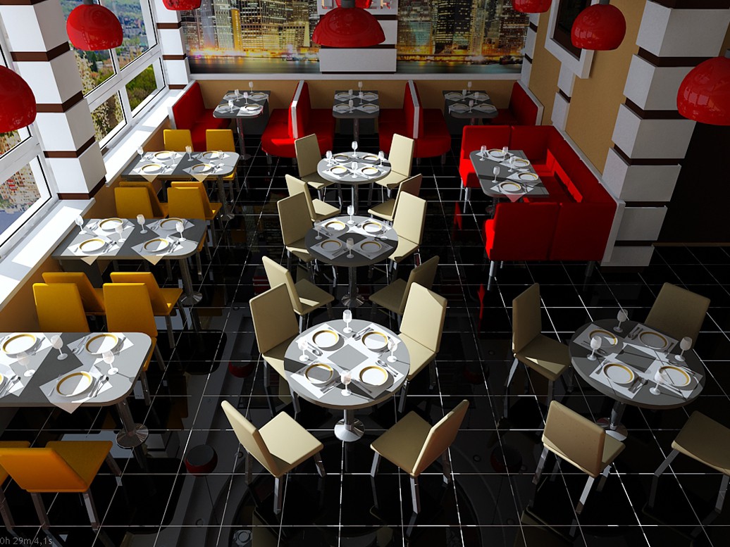 Ресторан Ресторан в 3d max vray изображение