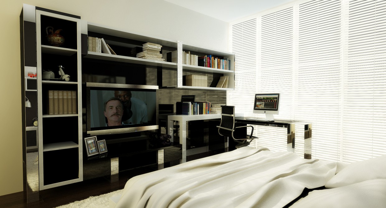 Bedroom in 3d max vray image
