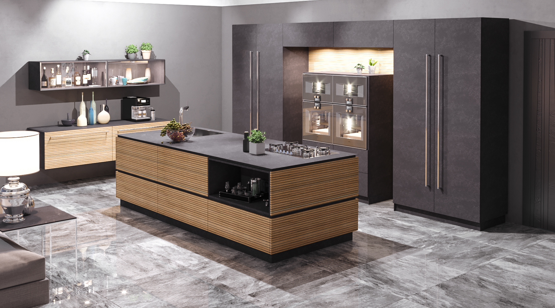 Küche fabrice in 3d max corona render Bild
