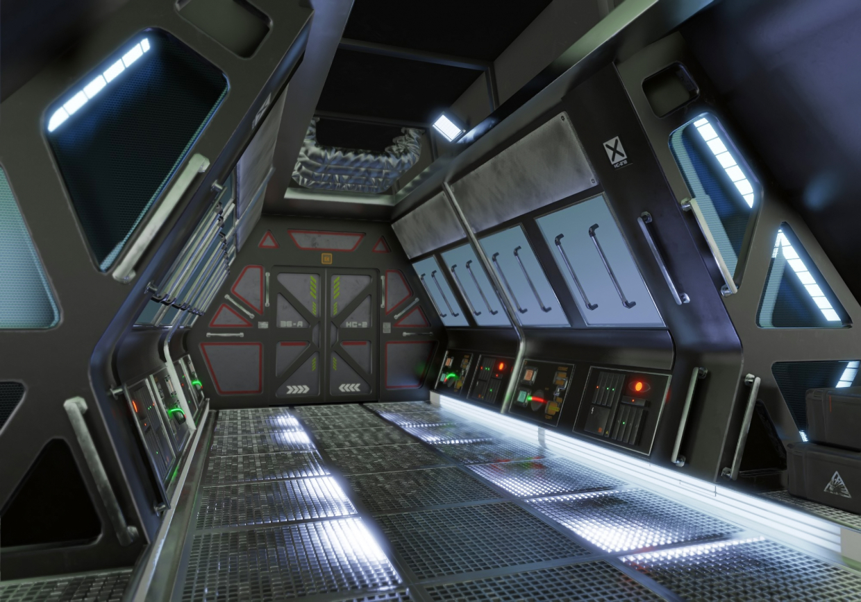 Sci-Fi interior in Blender blender render image