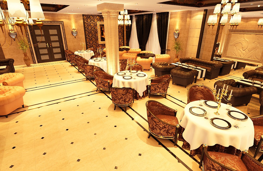 Restaurant Restaurant in 3d max vray image