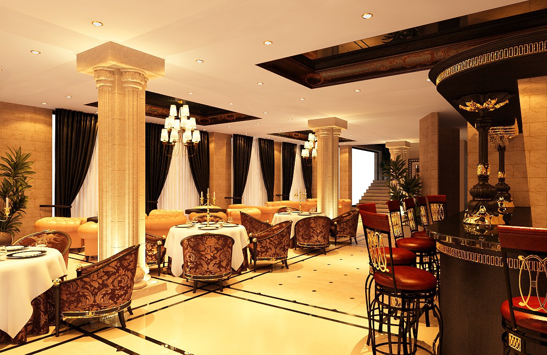 Restaurant Restaurant in 3d max vray image
