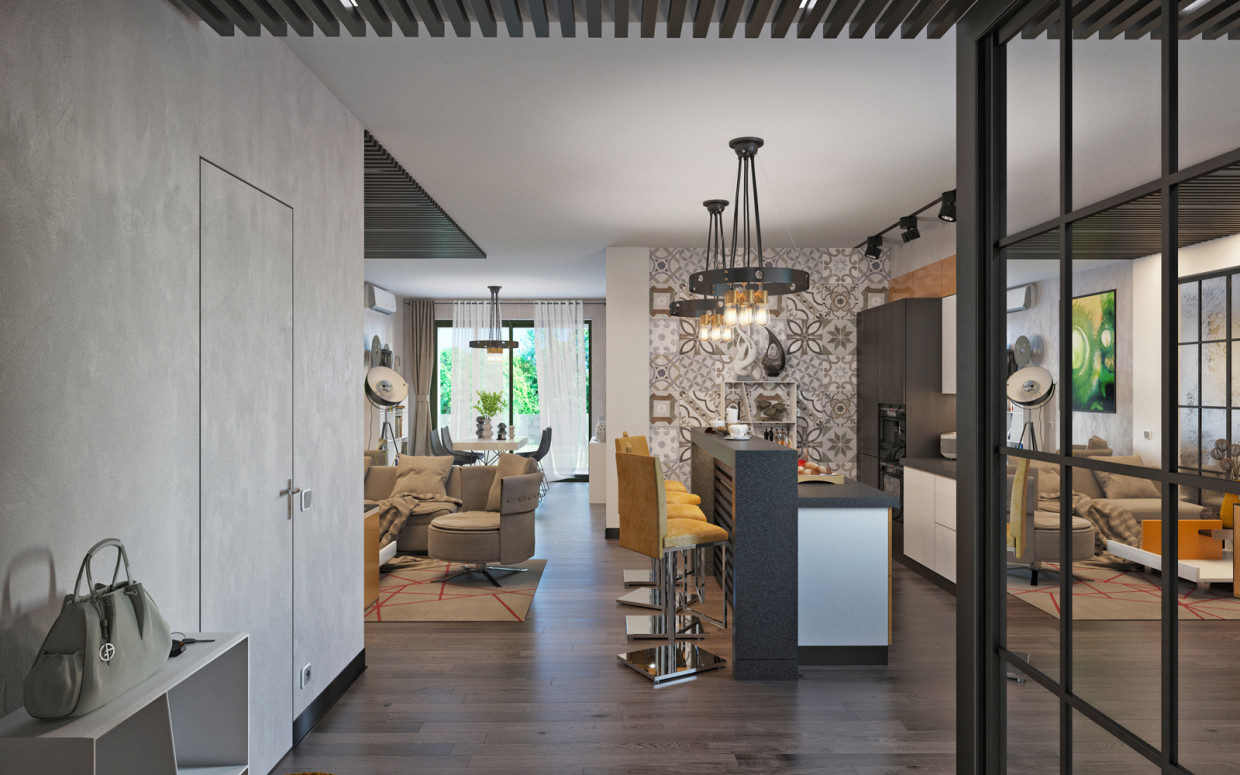 Complexe résidentiel. Un appartement (studio) dans 3d max corona render image