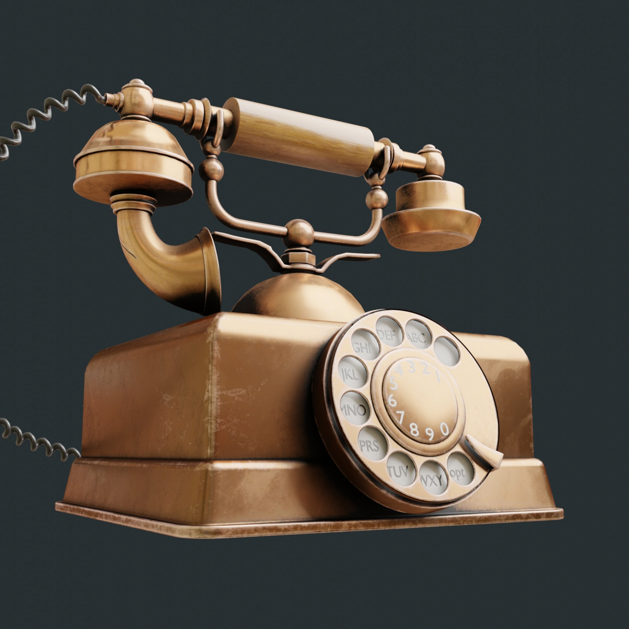 Vintage-Telefon in Blender cycles render Bild