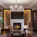 Дизайн интерьера гостиной в 3d max corona render изображение