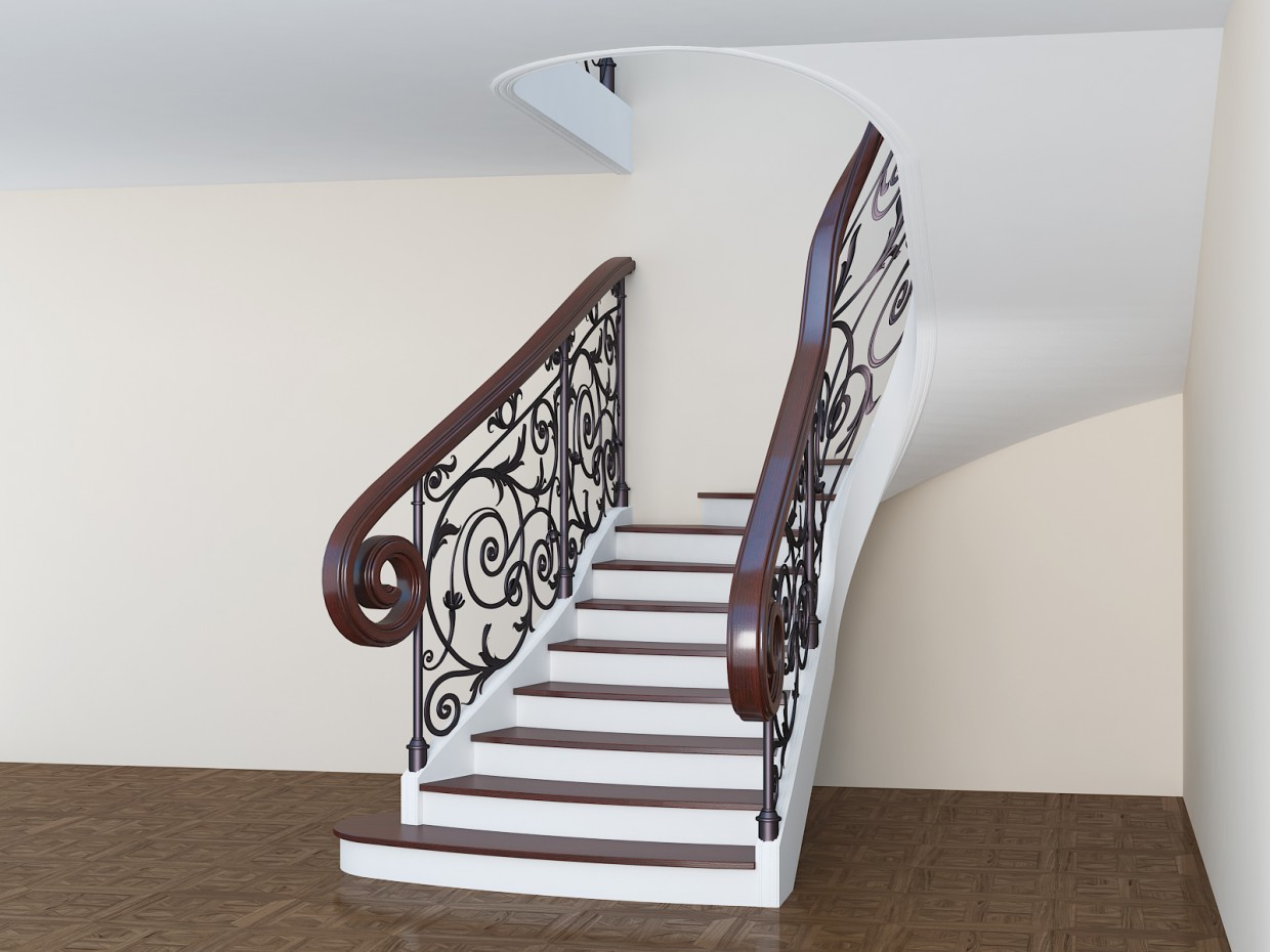 stairs in 3d max vray image