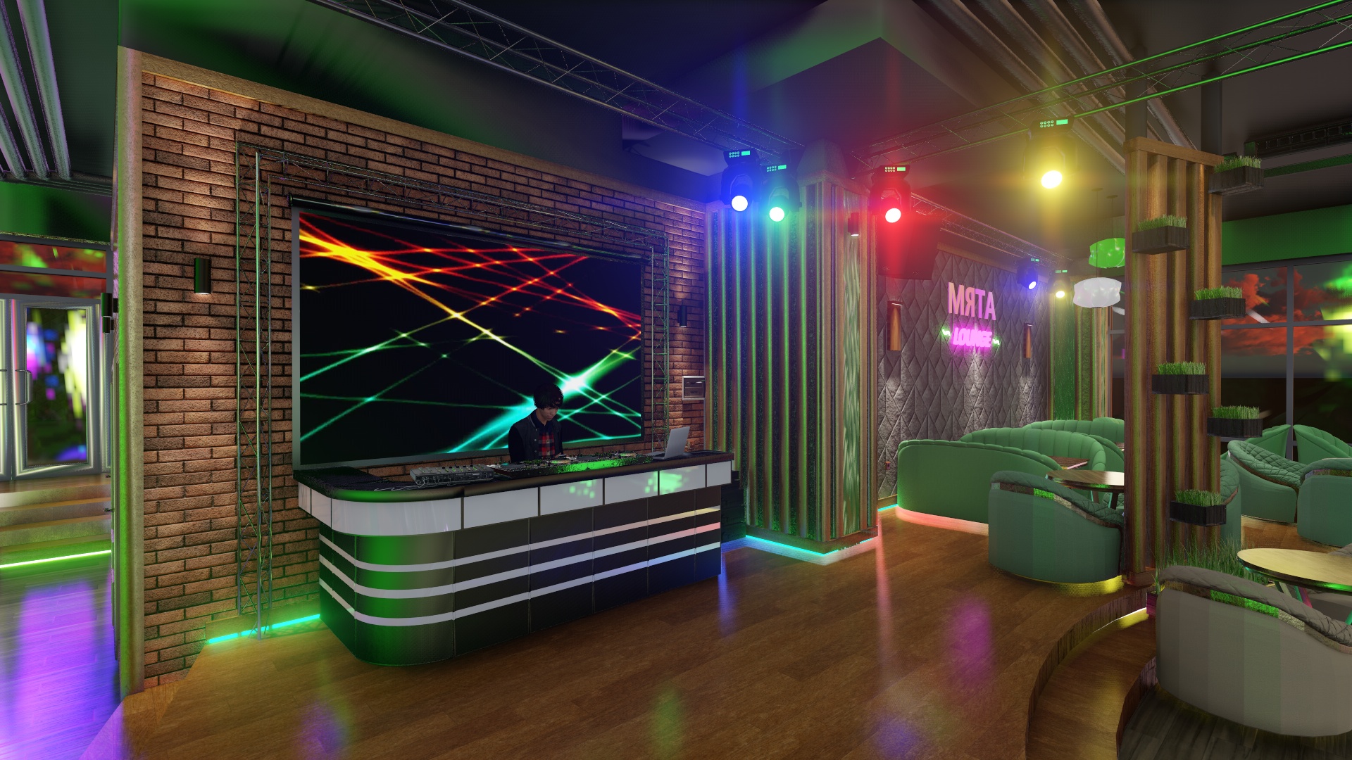 3D Video presentation Lounge Hookah bar. (Video attached) in Cinema 4d Other image