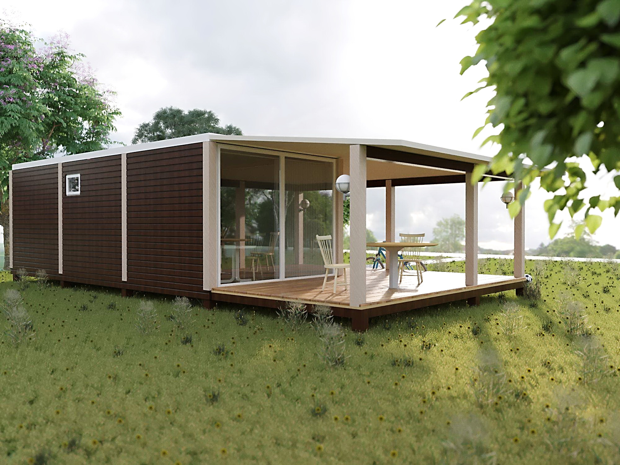 Container house. in ArchiCAD corona render image
