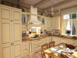 A cozinha em estilo clássico