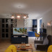 Wohnzimmer mit Küche in 3d max corona render Bild