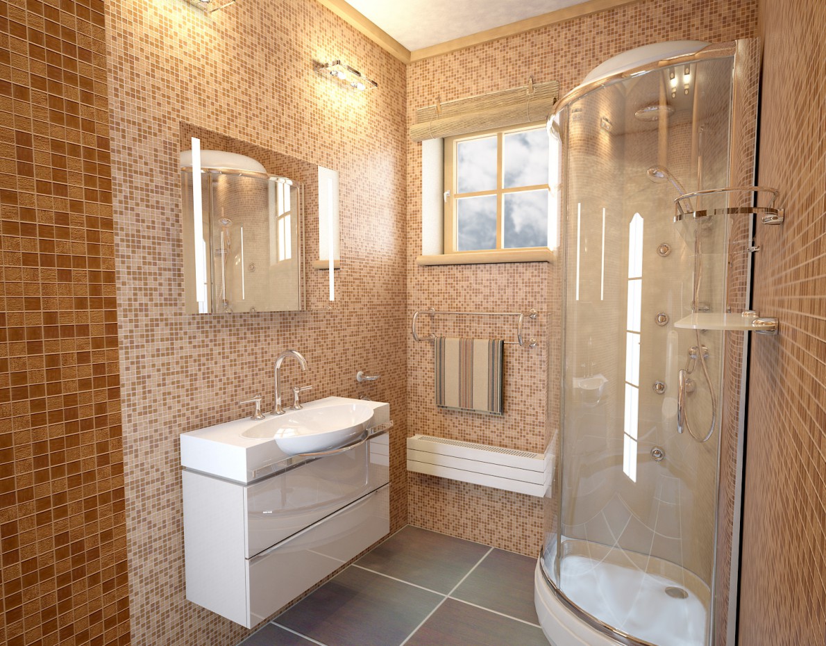 bathroom in 3d max vray image