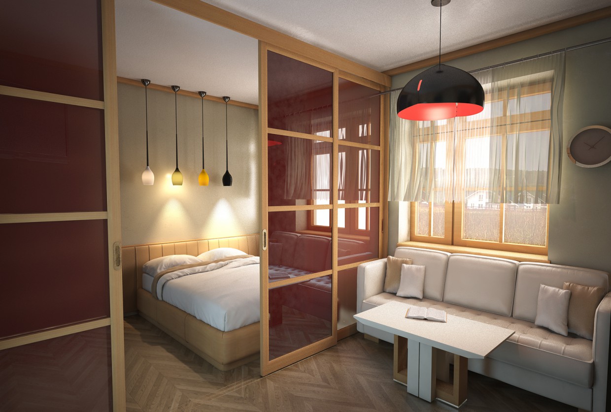 Soggiorno. Progettazione, visualizzazione in 3d max vray immagine