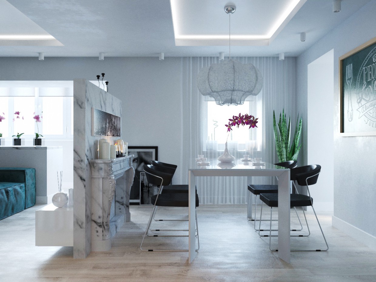 Apartment Studio in 3d max corona render image