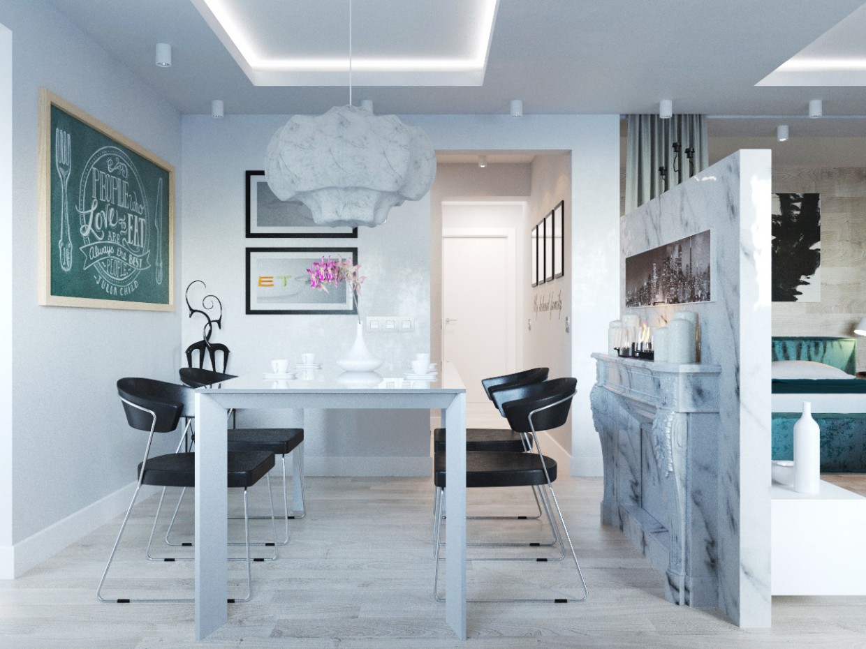 Apartamento estudio imagen de Apartamento estudio en 3d max corona render