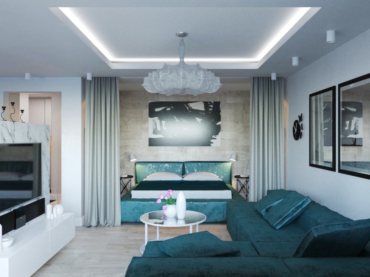 Apartamento estudio imagen de Apartamento estudio en 3d max corona render