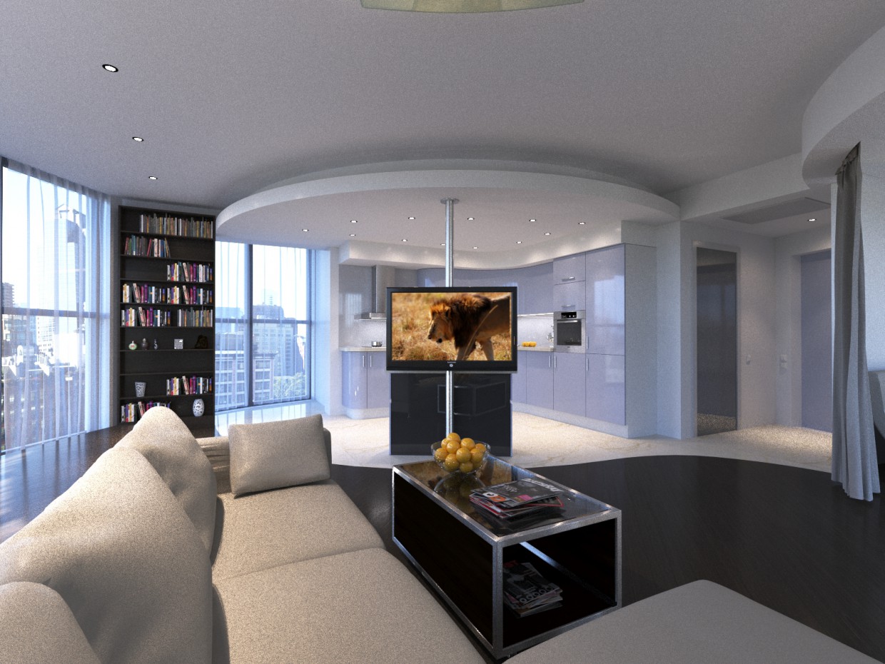 Round apartment in St. Petersburg Round apartment in St. Petersburg in 3d max corona render image