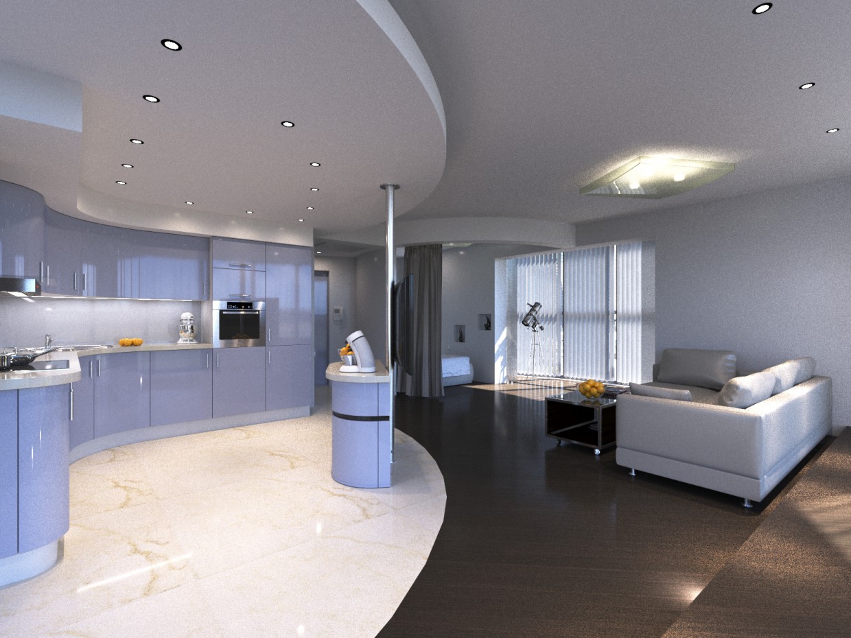 Round apartment in St. Petersburg Round apartment in St. Petersburg in 3d max corona render image