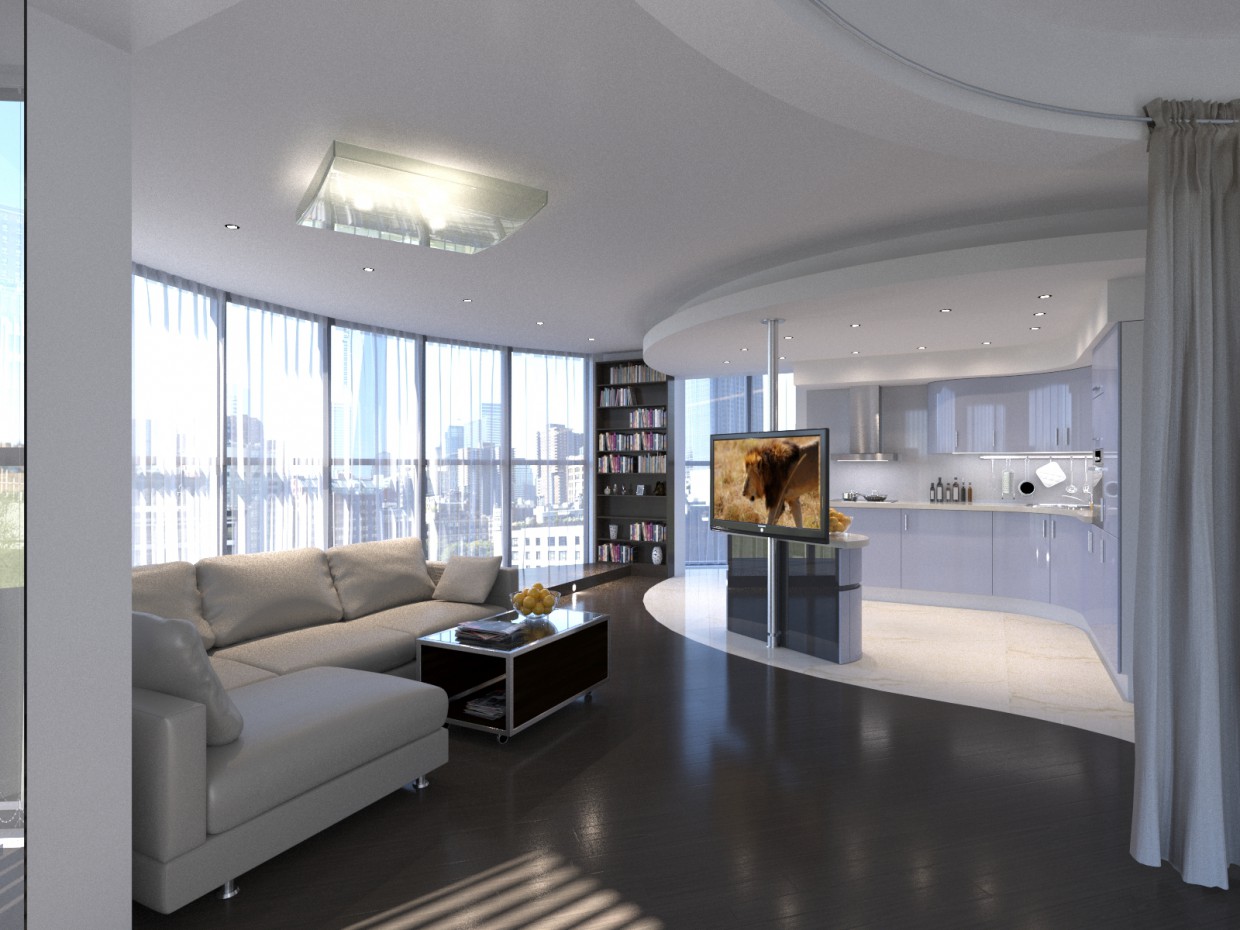 Round apartment in St. Petersburg Round apartment in St. Petersburg in 3d max corona render image