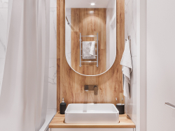 स्कैंडिनेवियाई शैली का बाथरूम