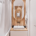 Scandinavian style bathroom in 3d max corona render image