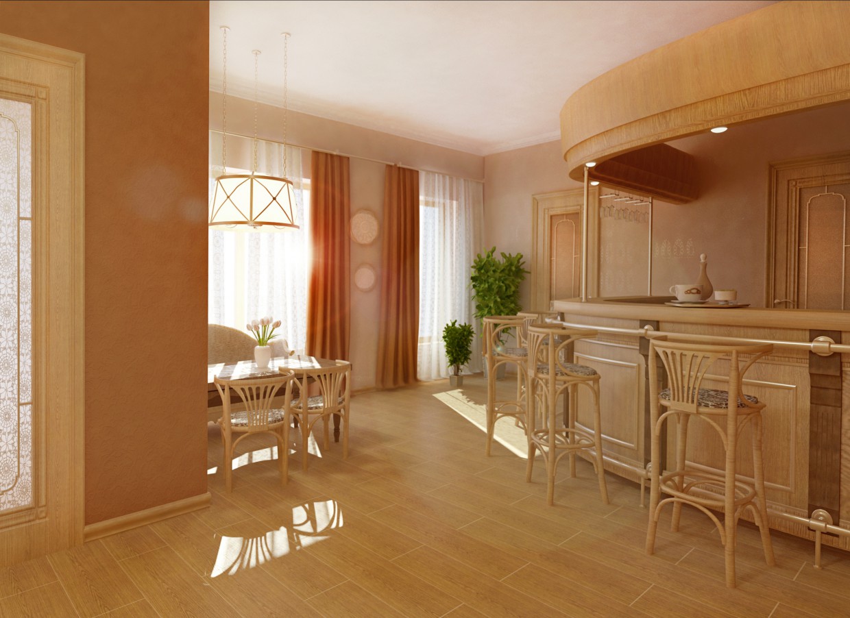 Кафе Кафе в 3d max vray зображення