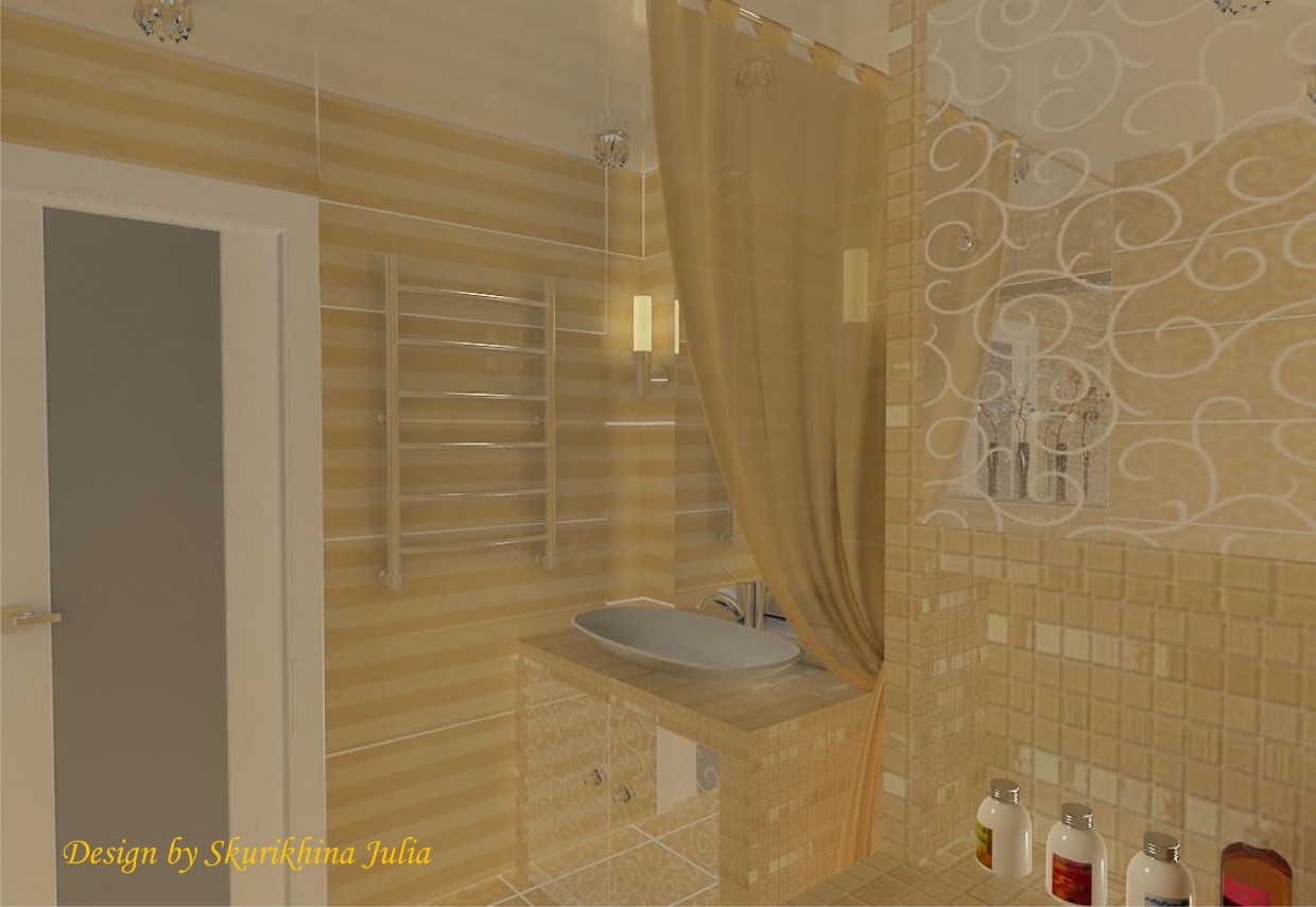 Ванная комната Ванная комната в 3d max vray изображение