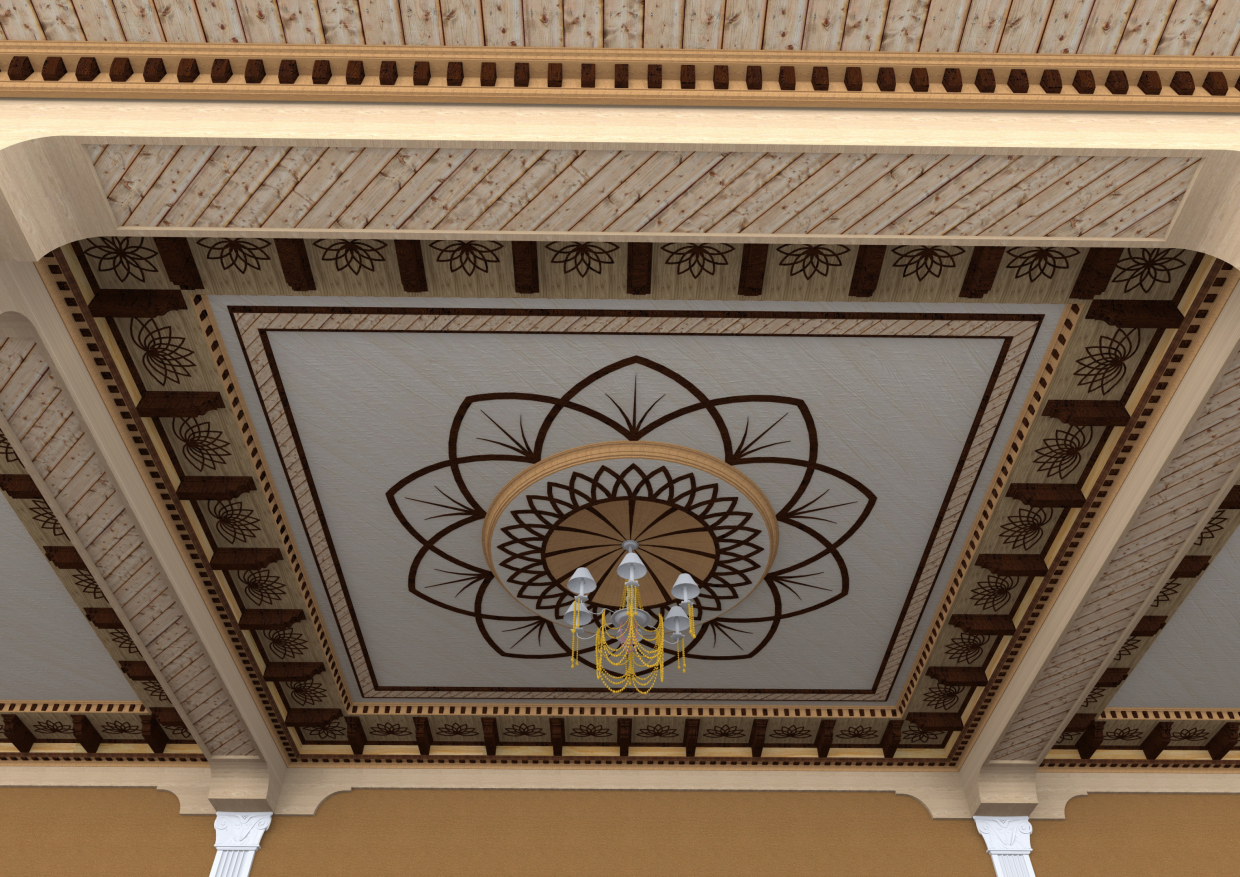 Wood ceiling and plywood in ArchiCAD Other image