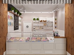 Дизайн і візуалізація для кафе морозива Марконі