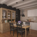 Cozinha + sala de estar em 3d max vray imagem